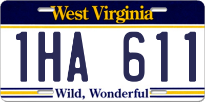 WV license plate 1HA611