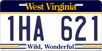 WV license plate 1HA621