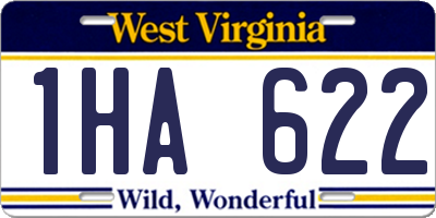 WV license plate 1HA622