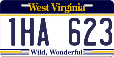 WV license plate 1HA623