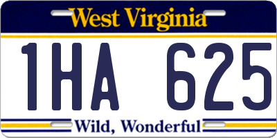 WV license plate 1HA625