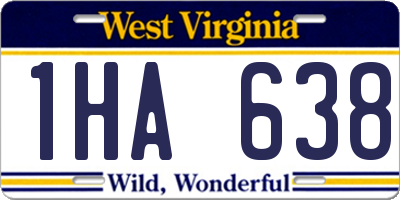 WV license plate 1HA638