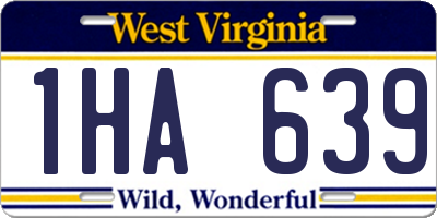 WV license plate 1HA639