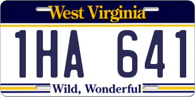 WV license plate 1HA641