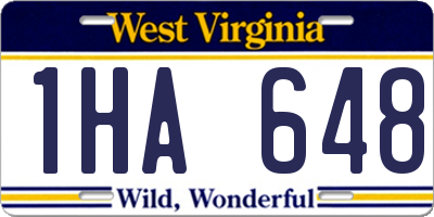 WV license plate 1HA648