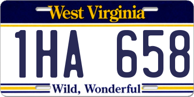 WV license plate 1HA658