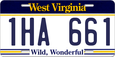 WV license plate 1HA661