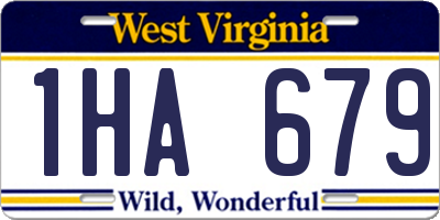 WV license plate 1HA679