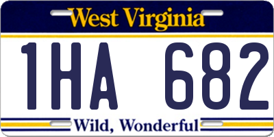 WV license plate 1HA682