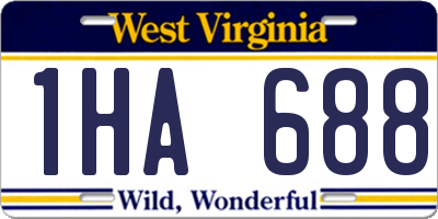 WV license plate 1HA688
