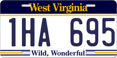 WV license plate 1HA695