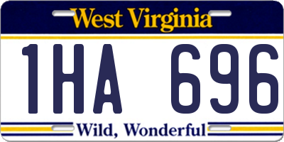 WV license plate 1HA696