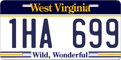 WV license plate 1HA699