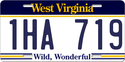 WV license plate 1HA719