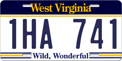 WV license plate 1HA741
