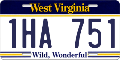 WV license plate 1HA751