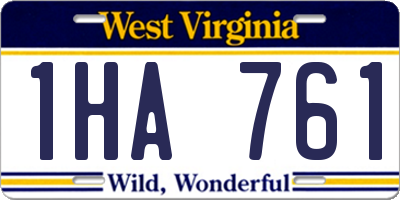 WV license plate 1HA761