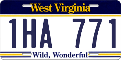 WV license plate 1HA771