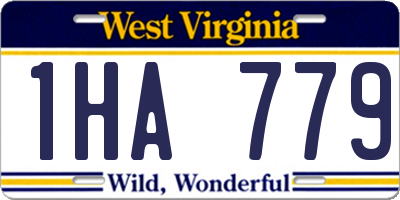 WV license plate 1HA779