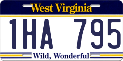 WV license plate 1HA795