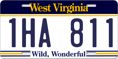 WV license plate 1HA811