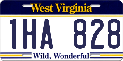 WV license plate 1HA828