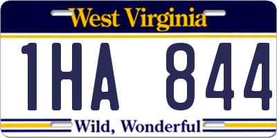 WV license plate 1HA844