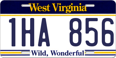 WV license plate 1HA856