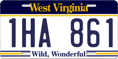 WV license plate 1HA861