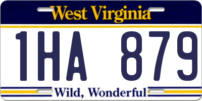 WV license plate 1HA879