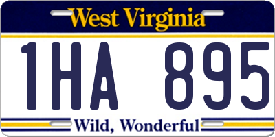 WV license plate 1HA895