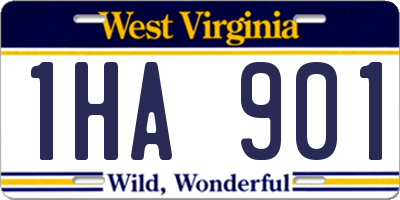 WV license plate 1HA901