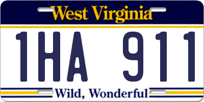 WV license plate 1HA911