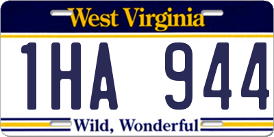 WV license plate 1HA944