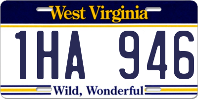 WV license plate 1HA946
