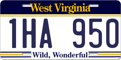 WV license plate 1HA950