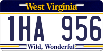 WV license plate 1HA956