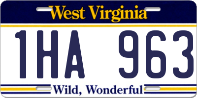 WV license plate 1HA963