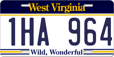 WV license plate 1HA964