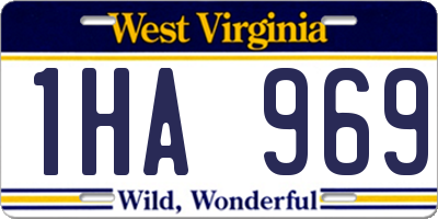 WV license plate 1HA969