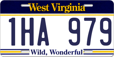 WV license plate 1HA979