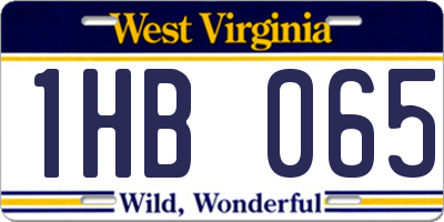 WV license plate 1HB065