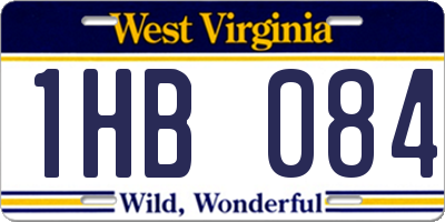 WV license plate 1HB084