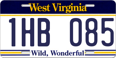 WV license plate 1HB085