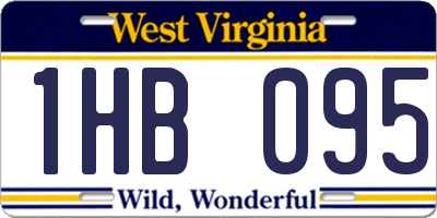 WV license plate 1HB095