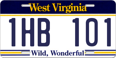 WV license plate 1HB101