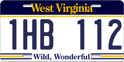 WV license plate 1HB112