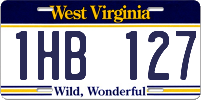 WV license plate 1HB127