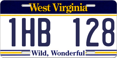 WV license plate 1HB128
