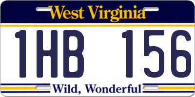WV license plate 1HB156